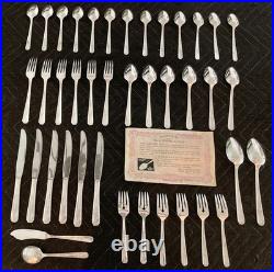 Rogers Celebrity Wild Rose Pattern 1939 Silverplate Service for 6 with 40 Pieces Rogers Celebrity Wild Rose Pattern 1939 Silverplate Service for 6 with 40 Pieces