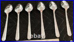 Rogers Celebrity Wild Rose Pattern 1939 Silverplate Service for 6 with 40 Pieces