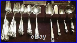 Rogers Eternally Yours 73pc service for 12 (8 Round Gumbo spoons). EXC L7