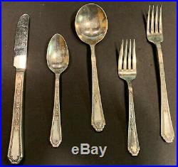 Rogers Flatware Set 62 Piece SILVERPLATE Silverware Extra Plate 12 Place Setting