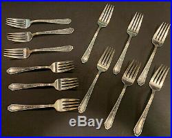 Rogers Flatware Set 62 Piece SILVERPLATE Silverware Extra Plate 12 Place Setting