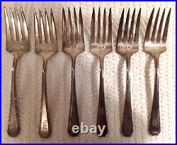 Rogers Insico Flatware Silverware Antique 34pc Set Silver Plate Rare Stainless B