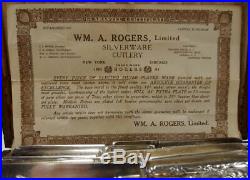 Rogers LA VIGNE 12pc. Flatware in Original Case with Certificate Silverplate 1908
