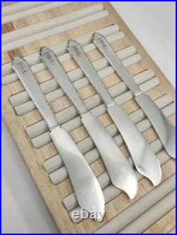 Rogers Lunt & Bowlen Treasure William & Mary Sterling Butter Spreaders Set 4