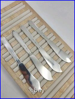 Rogers Lunt & Bowlen Treasure William & Mary Sterling Butter Spreaders Set 4