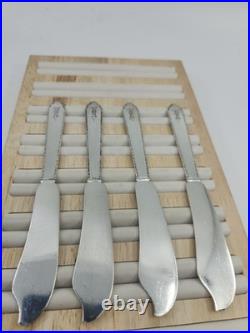 Rogers Lunt & Bowlen Treasure William & Mary Sterling Butter Spreaders Set 4