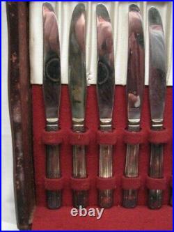 Rogers Mailbu Silver Plate Flatware Set 56 Pcs Svc for 8 withBox Silverware