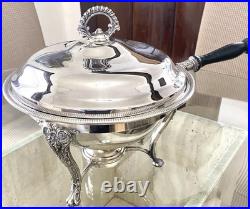 Rogers Mfg Co Vintage Silver Plate 5-Piece 4275 Warming Chafing Dish