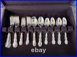 Rogers Oneida 1881 Silverware 56 pcs & wood box