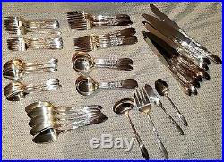 Rogers Oneida Sectional Country Lane Silverplate Flatware Set 70 Pieces