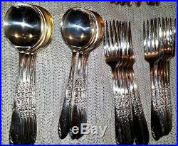 Rogers Oneida Sectional Country Lane Silverplate Flatware Set 70 Pieces