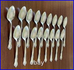 Rogers Oneida Sectional Valley Rose Silverplate Flatware Service for 18 no box