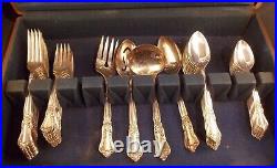 Rogers Oneida sectional Valley Rose Silverplate flatware service for 12 no box