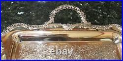 Rogers Punch Bowl Set Silver Plated 12 Cups, Ladel, Serving Tray Excellent