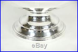 Rogers Signed Vintage Silverplate Footed Punch Bowl Set, 12 Cups