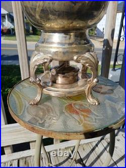 Rogers Silver Co. 20 Inches Tall Silver Plate Antique Coffee Urn With Burner