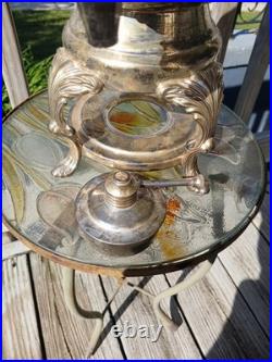 Rogers Silver Co. 20 Inches Tall Silver Plate Antique Coffee Urn With Burner