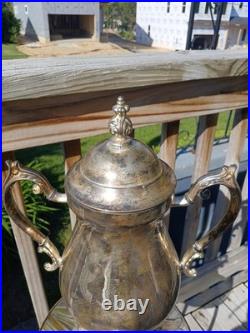Rogers Silver Co. 20 Inches Tall Silver Plate Antique Coffee Urn With Burner