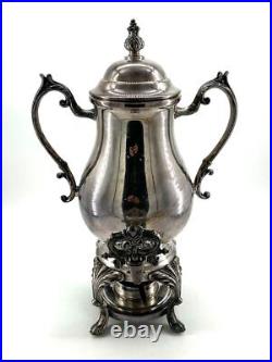 Rogers Silver Co. Silver Plate Antique Coffee Urn With Burner