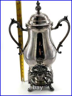 Rogers Silver Co. Silver Plate Antique Coffee Urn With Burner