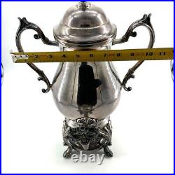 Rogers Silver Co. Silver Plate Antique Coffee Urn With Burner