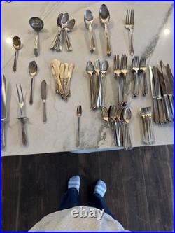 Rogers Silver Plate 12 piece place setting Plus Serving Pieces Vintage