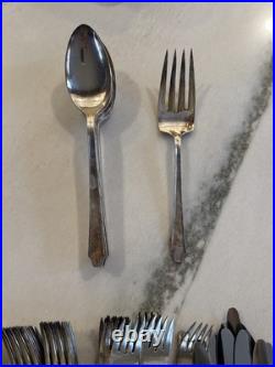 Rogers Silver Plate 12 piece place setting Plus Serving Pieces Vintage