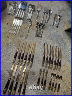 Rogers Silver Plate And Brass Or Bronze Siam Thailand Utensils Rogers Silver Plate And Brass Or Bronze Siam Thailand Utensils