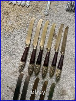 Rogers Silver Plate And Brass Or Bronze Siam Thailand Utensils