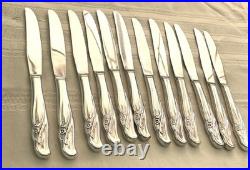 Rogers Silver Plate Exquisite Flatware Set Service For Twelve 63 Pieces Total