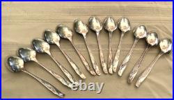 Rogers Silver Plate Exquisite Flatware Set Service For Twelve 63 Pieces Total