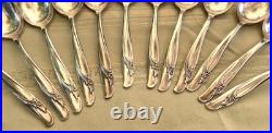 Rogers Silver Plate Exquisite Flatware Set Service For Twelve 63 Pieces Total