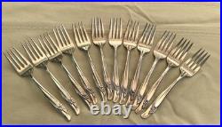 Rogers Silver Plate Exquisite Flatware Set Service For Twelve 63 Pieces Total