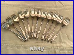 Rogers Silver Plate Exquisite Flatware Set Service For Twelve 63 Pieces Total