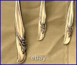 Rogers Silver Plate Exquisite Flatware Set Service For Twelve 63 Pieces Total