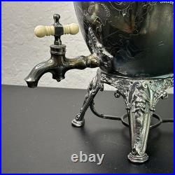 Rogers Smith & Co. Coffee Tea Urn Samovar Silver Plate 1887 Antique Victorian