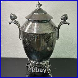 Rogers Smith & Co. Coffee Tea Urn Samovar Silver Plate 1887 Antique Victorian