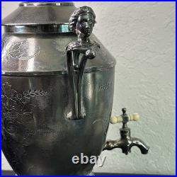 Rogers Smith & Co. Coffee Tea Urn Samovar Silver Plate 1887 Antique Victorian