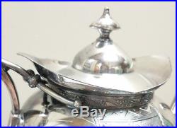 Rogers Smith & Co. Eastlake Victorian Aesthetic Silverplate Teapot No Monogram