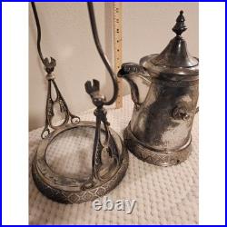 Rogers Smith & Co New Haven Tilting Teapot Silver Plate Ornate Victorian Pitcher