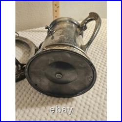 Rogers Smith & Co New Haven Tilting Teapot Silver Plate Ornate Victorian Pitcher