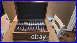 Rogers and Bro. 50-Piece Vintage Reinforced Plate Silverware Set With Box