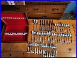 Rogers bros reinforced silverware 50 piece set with box