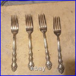 Rogers by Oneida Ltd. Silverplate Flatware Set Fork Knife Spoon with Case