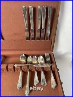 SET 100 Flatware 1847 Rogers Bros Silver Plate Plaza SP Reed & Barton Stainless SET 100 Flatware 1847 Rogers Bros Silver Plate Plaza SP Reed & Barton Stainless