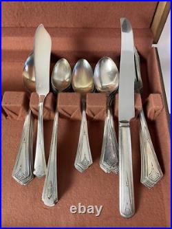 SET 100 Flatware 1847 Rogers Bros Silver Plate Plaza SP Reed & Barton Stainless SET 100 Flatware 1847 Rogers Bros Silver Plate Plaza SP Reed & Barton Stainless