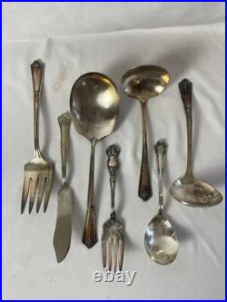 SET 100 Flatware 1847 Rogers Bros Silver Plate Plaza SP Reed & Barton Stainless