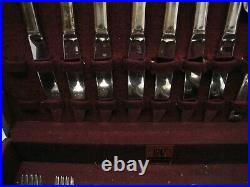 Set 1847 Rogers Bros Silver Plated Eternally Yours Flatware 51 pcs svc/8 withBox D
