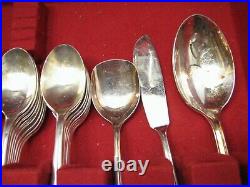 Set 1847 Rogers Springtime Silverplate Flatware 52 pcs svc for 8 withBox