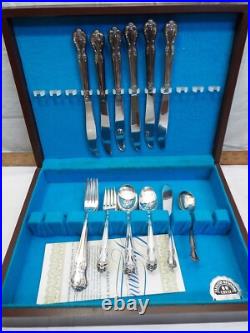 Set 32pcs Rogers & Bros Daybreak Silver-plate Flatware Elegant Lady svc for 6